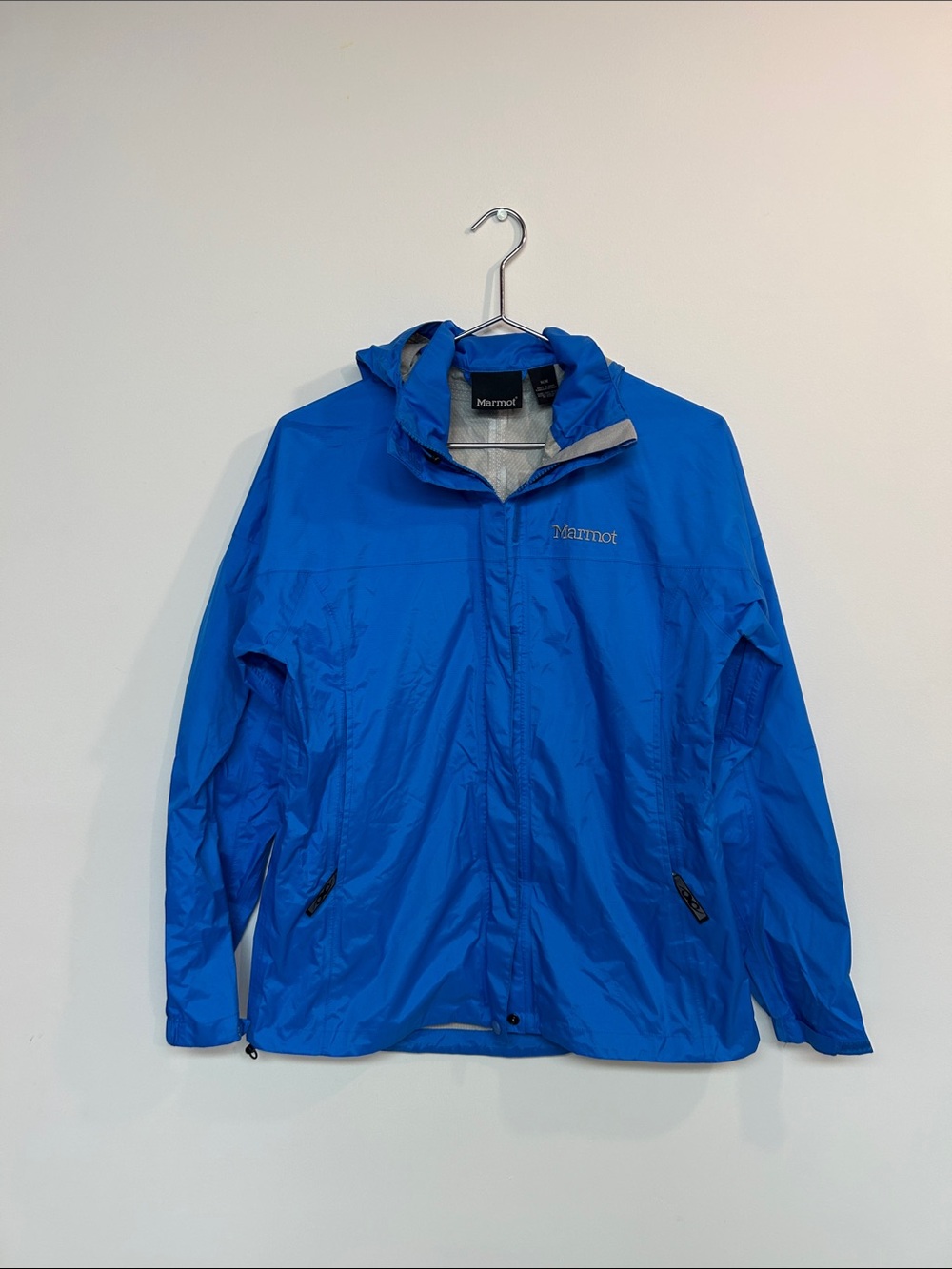 Marmot Bright Blue Lightweight Hooded Shell Jacket